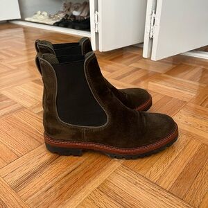 Vince Dark Brown Ankle Boots